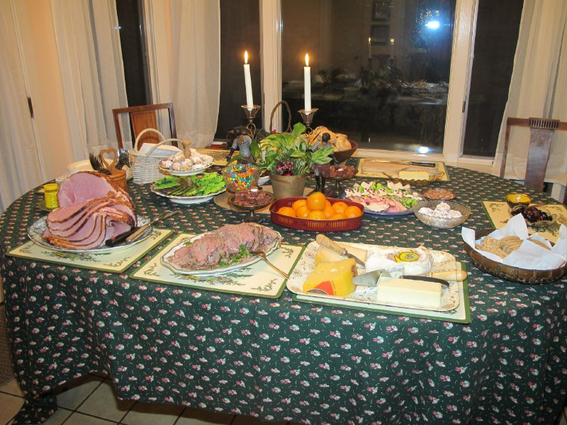 Christmas Eve party table