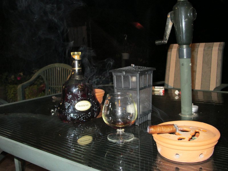 Brandy and cigar