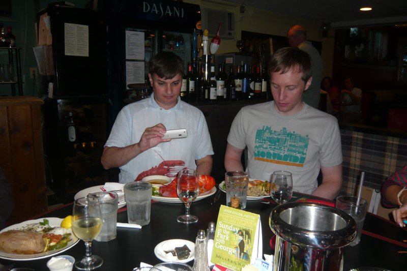 First night dinner-Keith and Nicholas